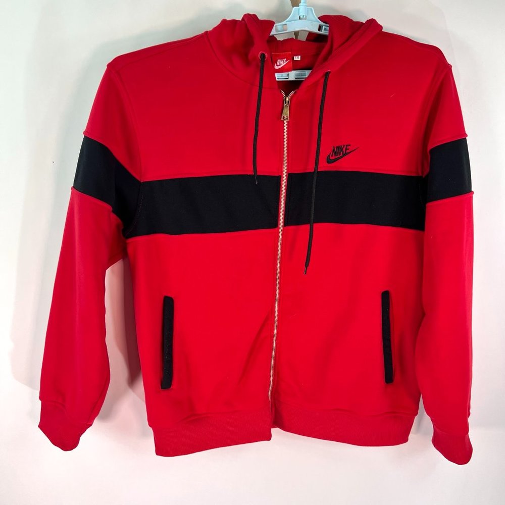 Nike Hooded Full Zip Jacket Womens Size 4XL Red Black